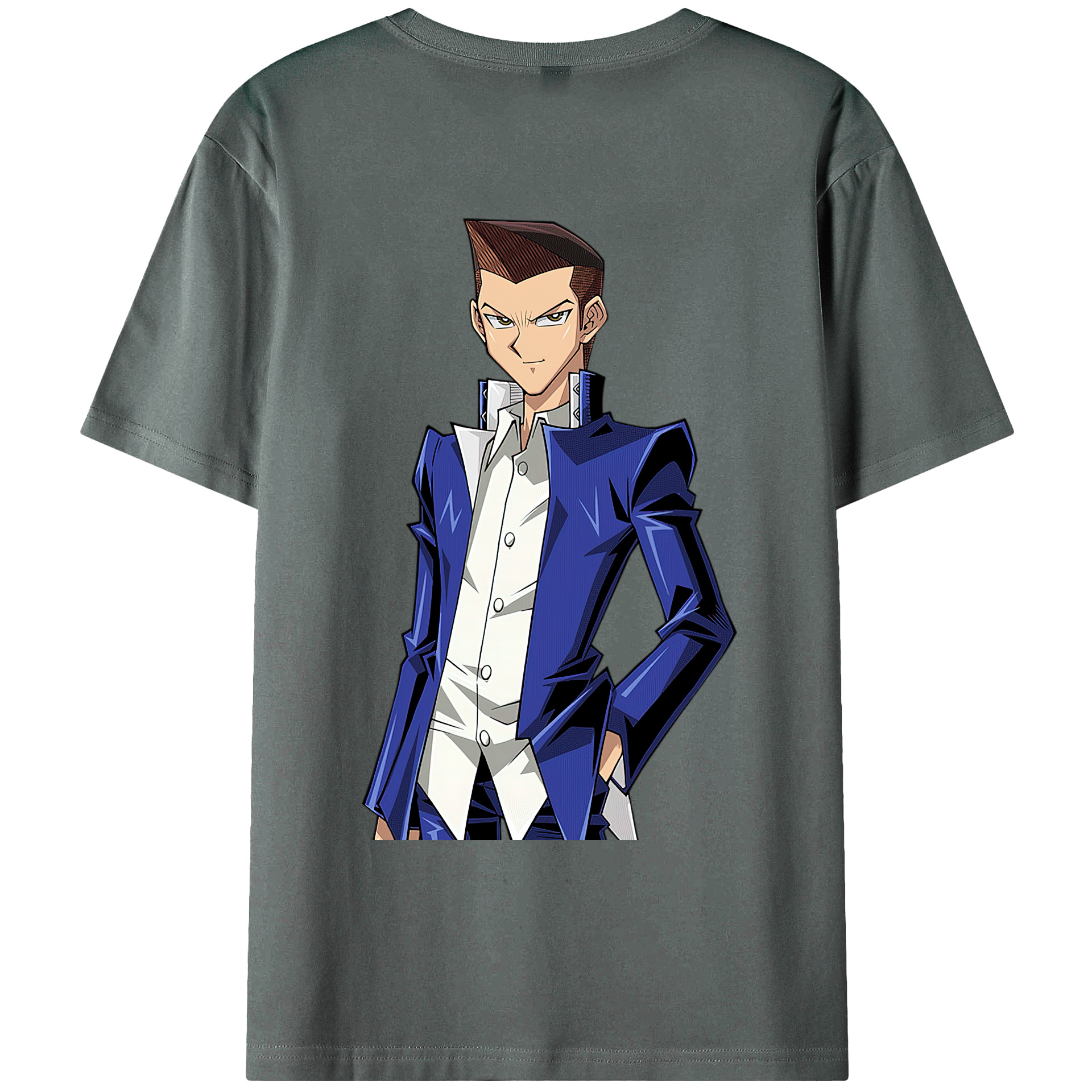 （画像用） 遊☆戯☆王 Yu-Gi-Oh! 綿100％ メンズ半袖Tシャツ（バックプリント） 通気性